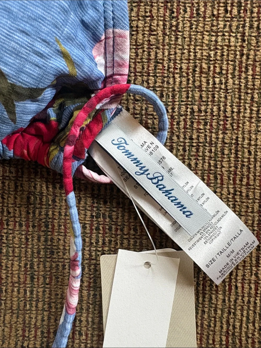 Tommy Bahama Blue Floral Halter Bikini Top and Skirt Set